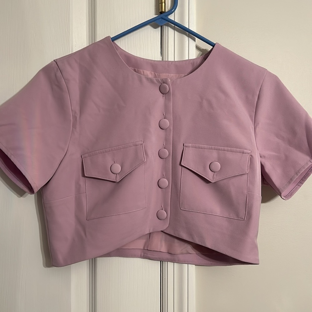 Revolve: Song Of Style Lilac Button Down Set - image 4